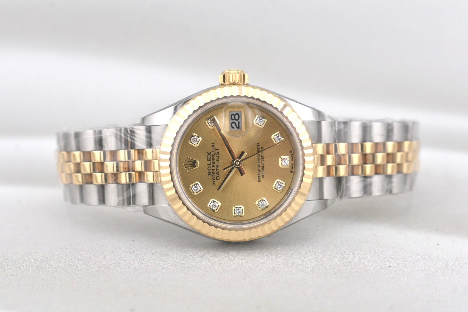 Rolex Lady Datejust 28 Two Tone Champagne Diamond Dial 279173 2026