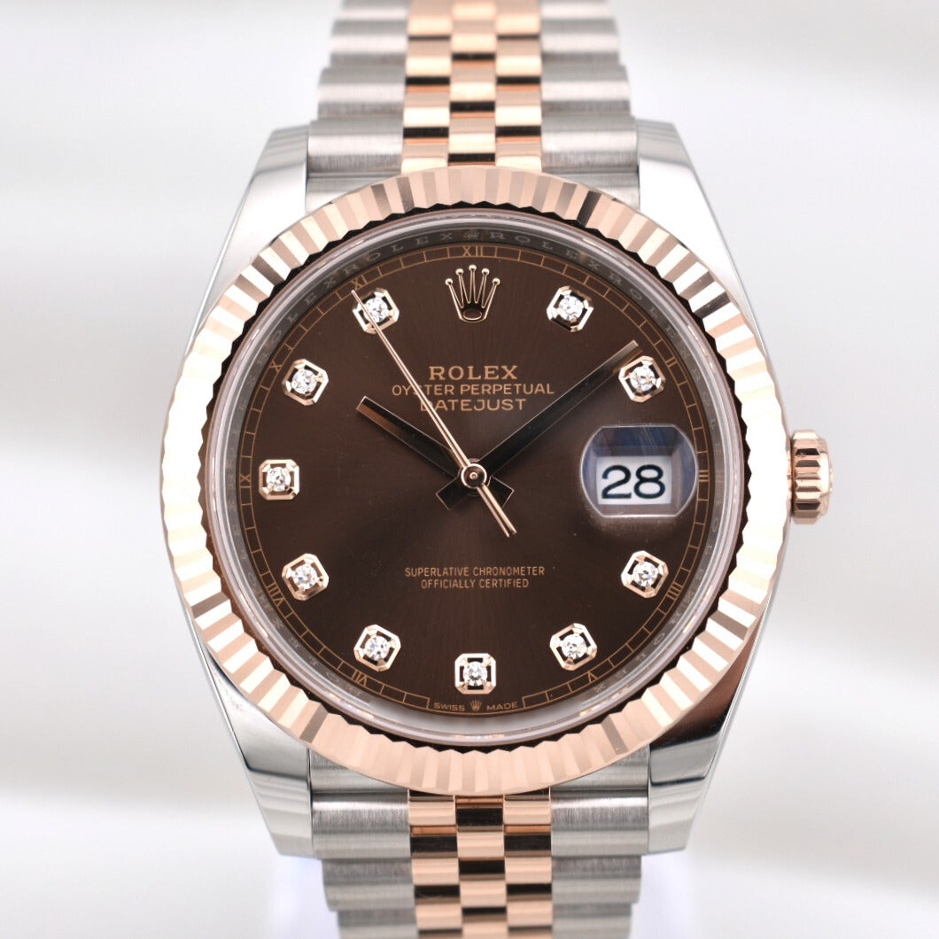 Rolex Datejust 41 Two Tone Chocolate Diamond Dial 126331 2026