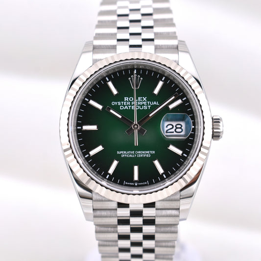 Rolex Datejust 36 Green Ombre Dial 126234 2026