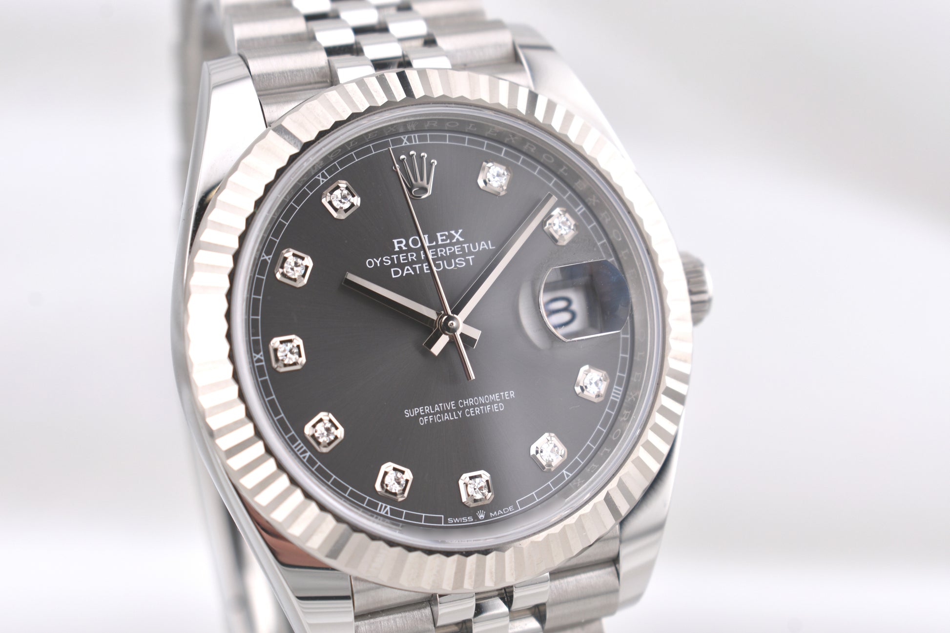 Rolex Datejust 41 Rhodium Diamond Dial 126334 2026