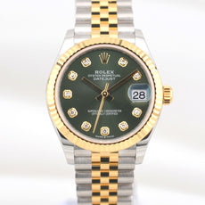 Rolex Datejust 31 Two Tone Olive Green Diamond Dial 278273 2025