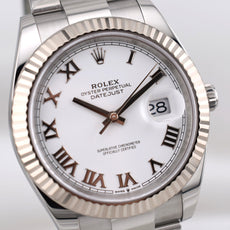 Rolex Datejust 41 White Roman Dial Oyster Band 126334 2025