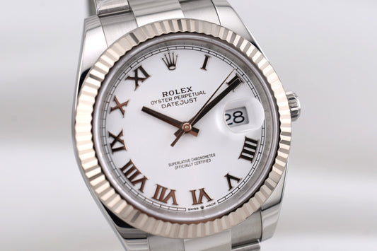 Rolex Datejust 41 White Roman Dial Oyster Band 126334 2025
