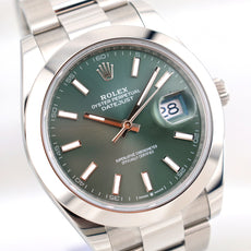 Rolex Datejust 41 Mint Green Dial Oyster Band 126300 2025