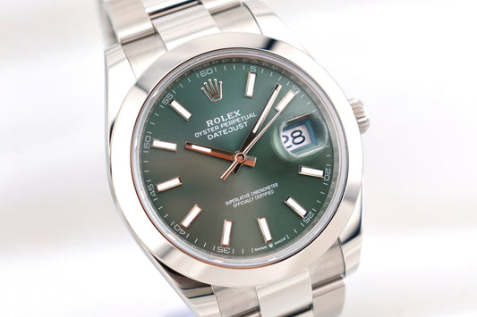 Rolex Datejust 41 Mint Green Dial Oyster Band 126300 2025
