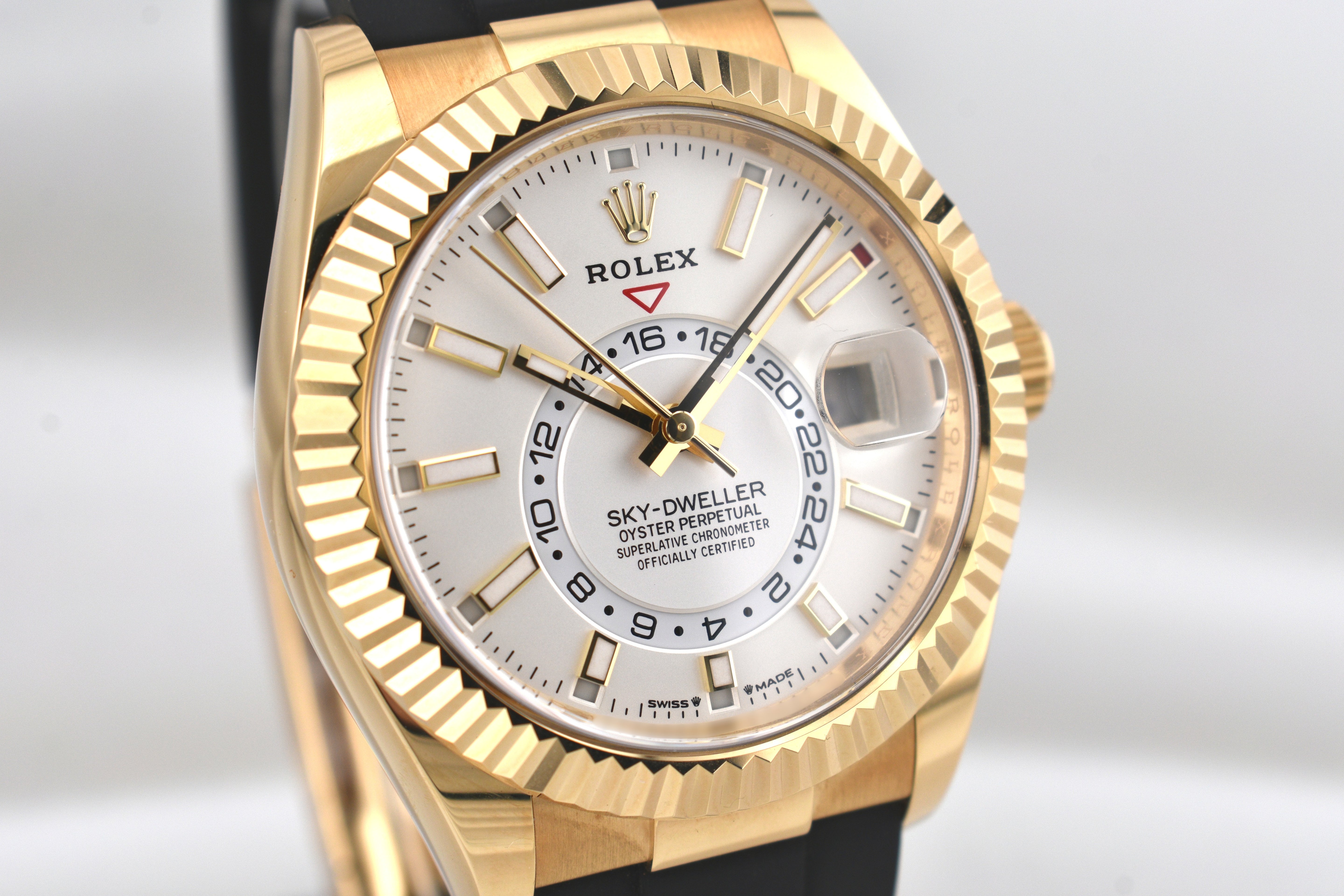 Rolex Sky Dweller Yellow Gold Oysterflex White Dial 336238 2024