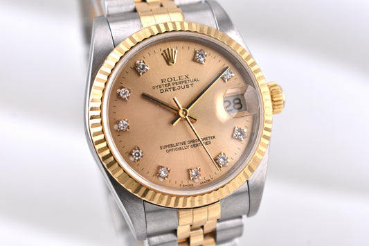 Rolex Datejust 31 Champagne Diamond Dial 78273 2000
