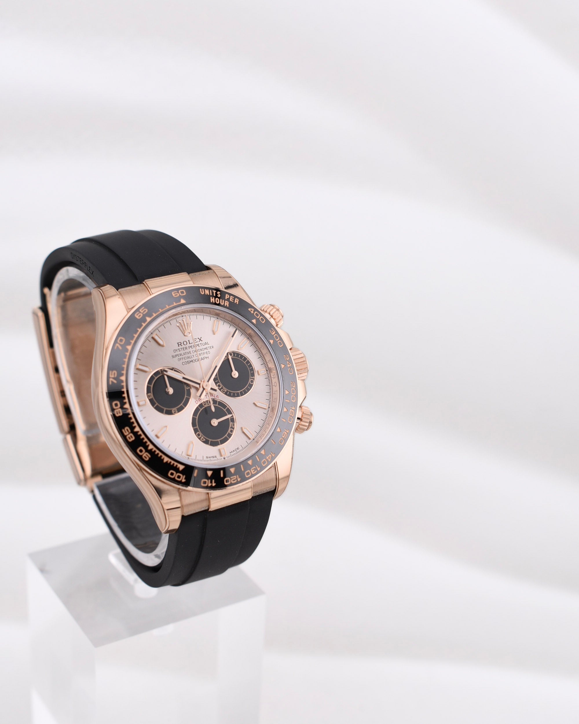 Rolex Cosmograph Daytona Everose Gold Oysterflex Sundust Dial 126515LN 2024