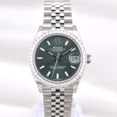 Rolex Datejust 31 Mint Green Dial Factory Diamond Bezel 278384RBR 2026