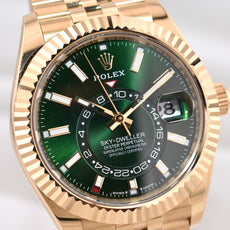 Rolex Sky Dweller Yellow Gold Green Dial Jubilee Band 336938 2025