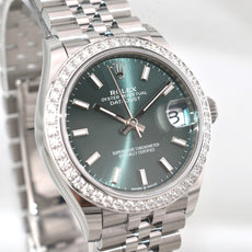 Rolex Datejust 31 Mint Green Dial Factory Diamond Bezel 278384RBR 2026