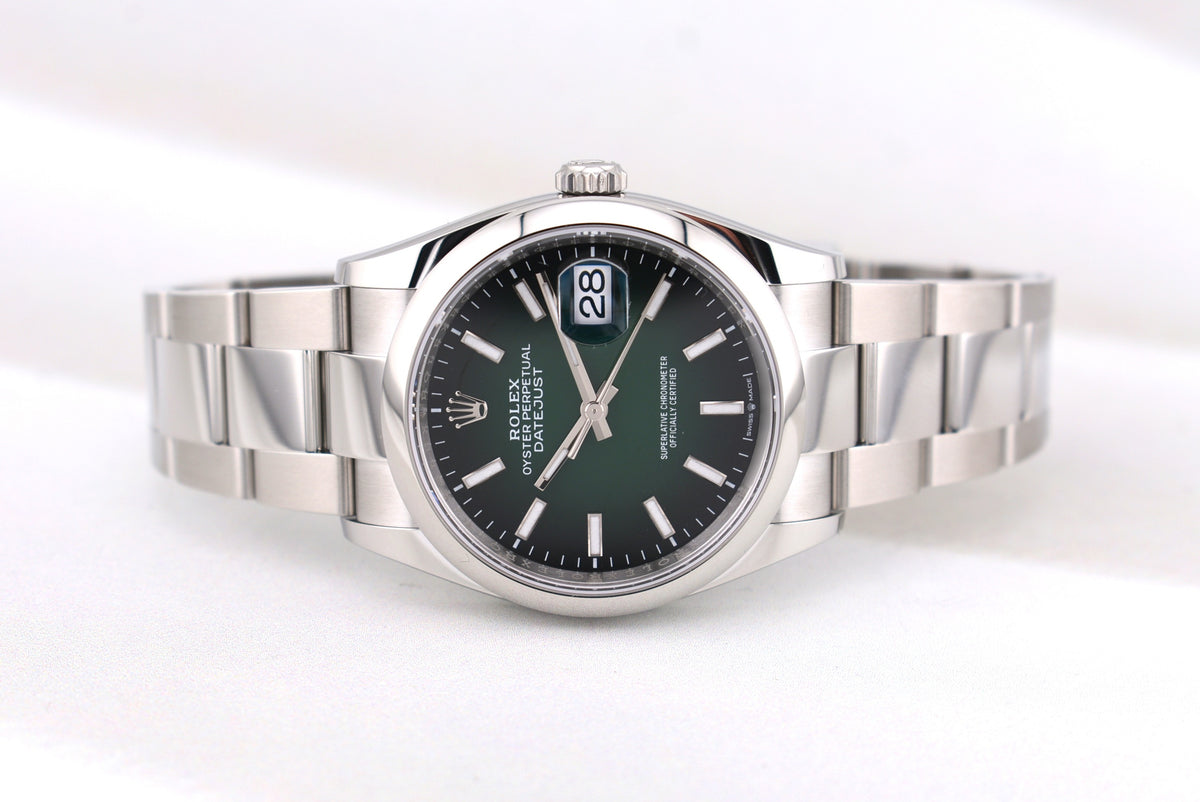 Rolex Datejust 36 Ombre Green Index Dial Oyster Band 126200 2026