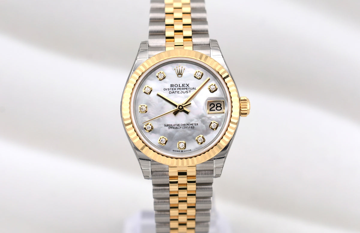 Rolex Datejust 31 Two Tone Yellow Gold Mother of Pearl Diamond Dial 278273 2026
