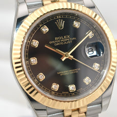 Rolex Datejust 41 Two Tone Black Diamond Dial 126333 2019