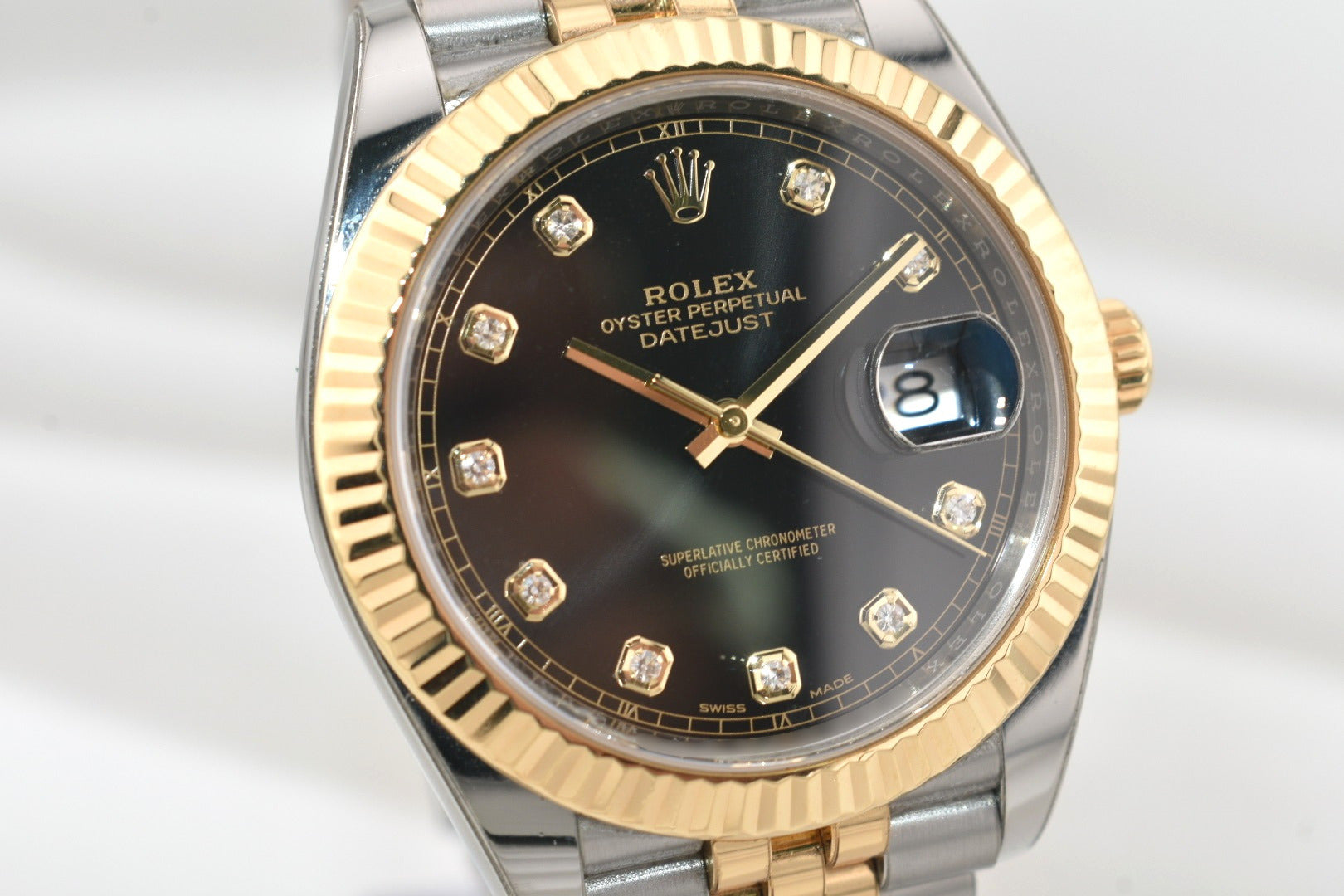 Rolex Datejust 41 Two Tone Black Diamond Dial 126333 2019