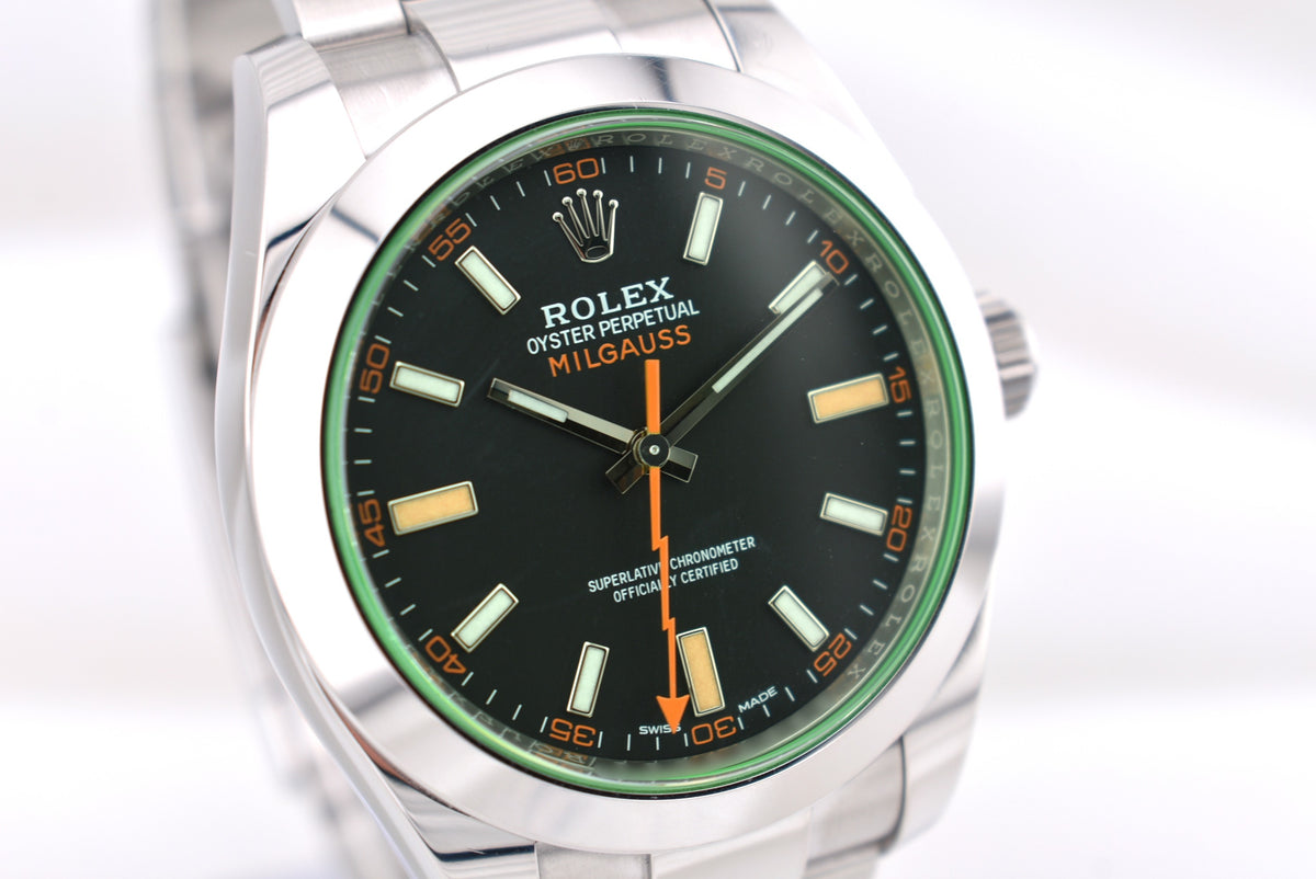 Rolex Milgauss Black Dial Green Crystal 116400GV 2020