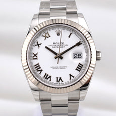 Rolex Datejust 41 White Roman Dial Oyster Band 126334 2025