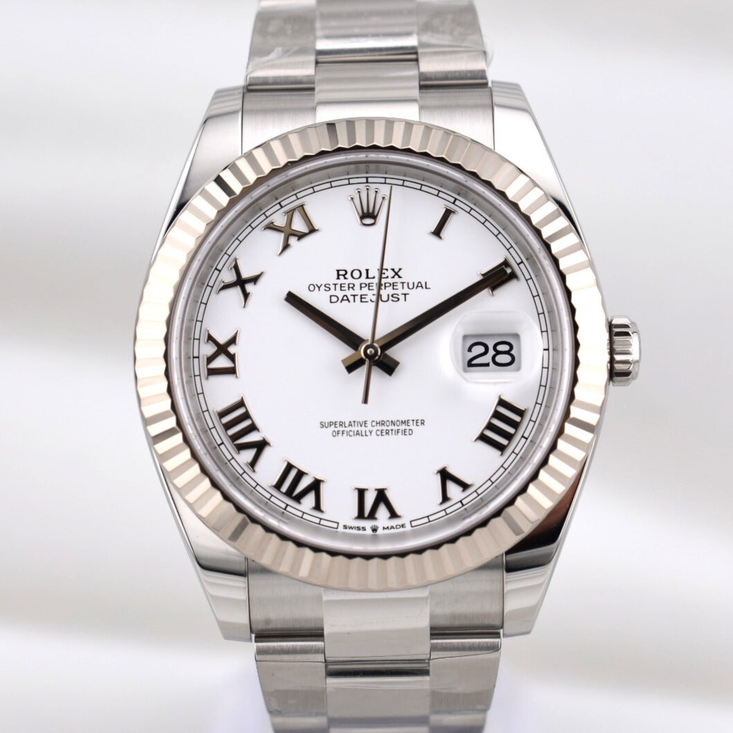 Rolex Datejust 41 White Roman Dial Oyster Band 126334 2025