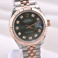 Rolex Lady Datejust 28 Two Tone Olive Diamond Dial 279171 2026