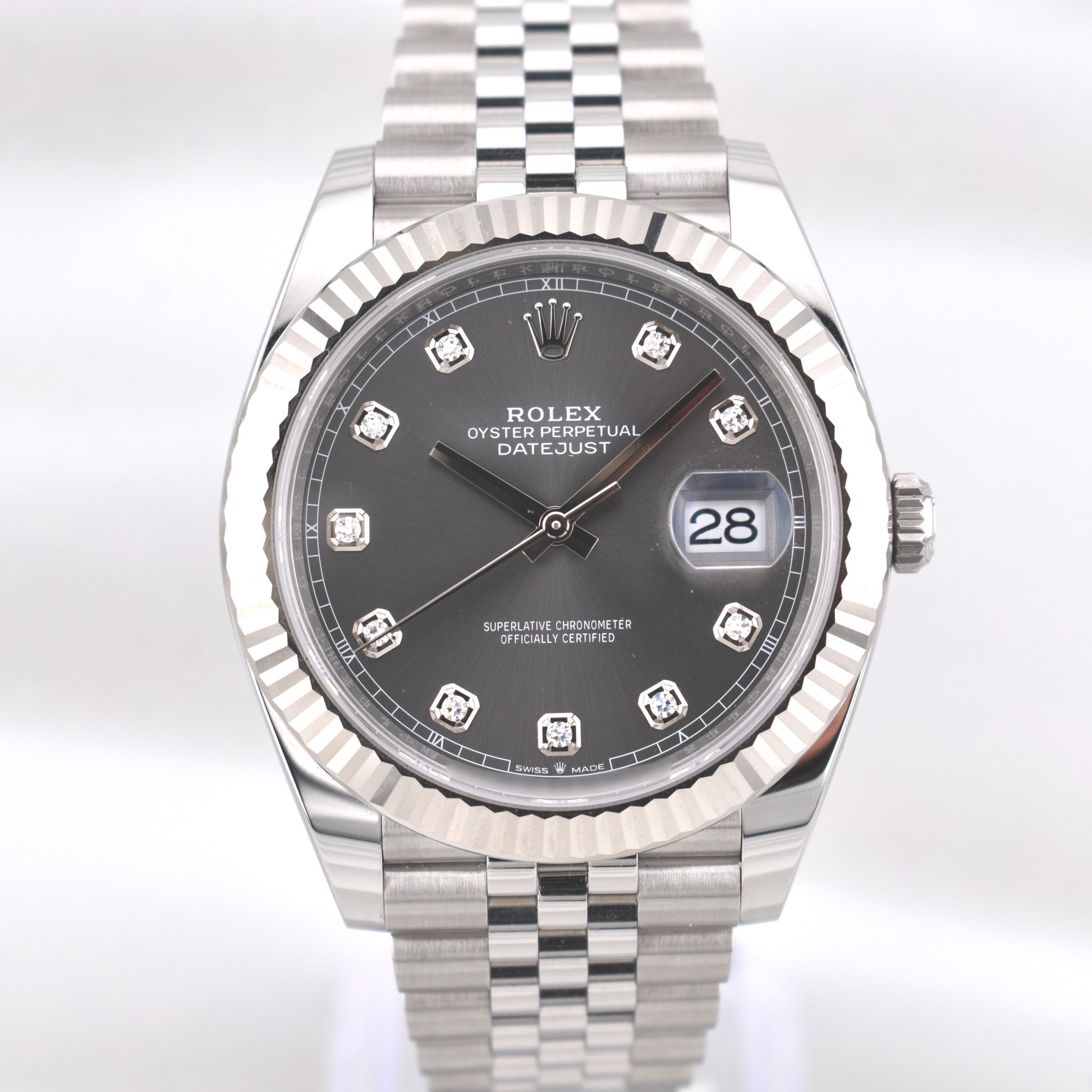 Rolex Datejust 41 Rhodium Diamond Dial 126334 2026