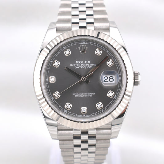 Rolex Datejust 41 Rhodium Diamond Dial 126334 2026