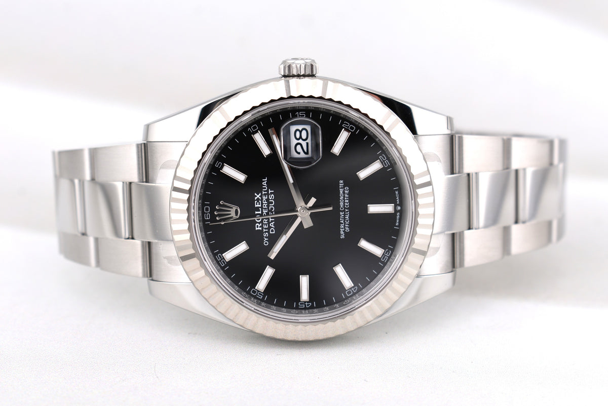 Rolex Datejust 41 Black Index Dial Oyster Band 126334 2026