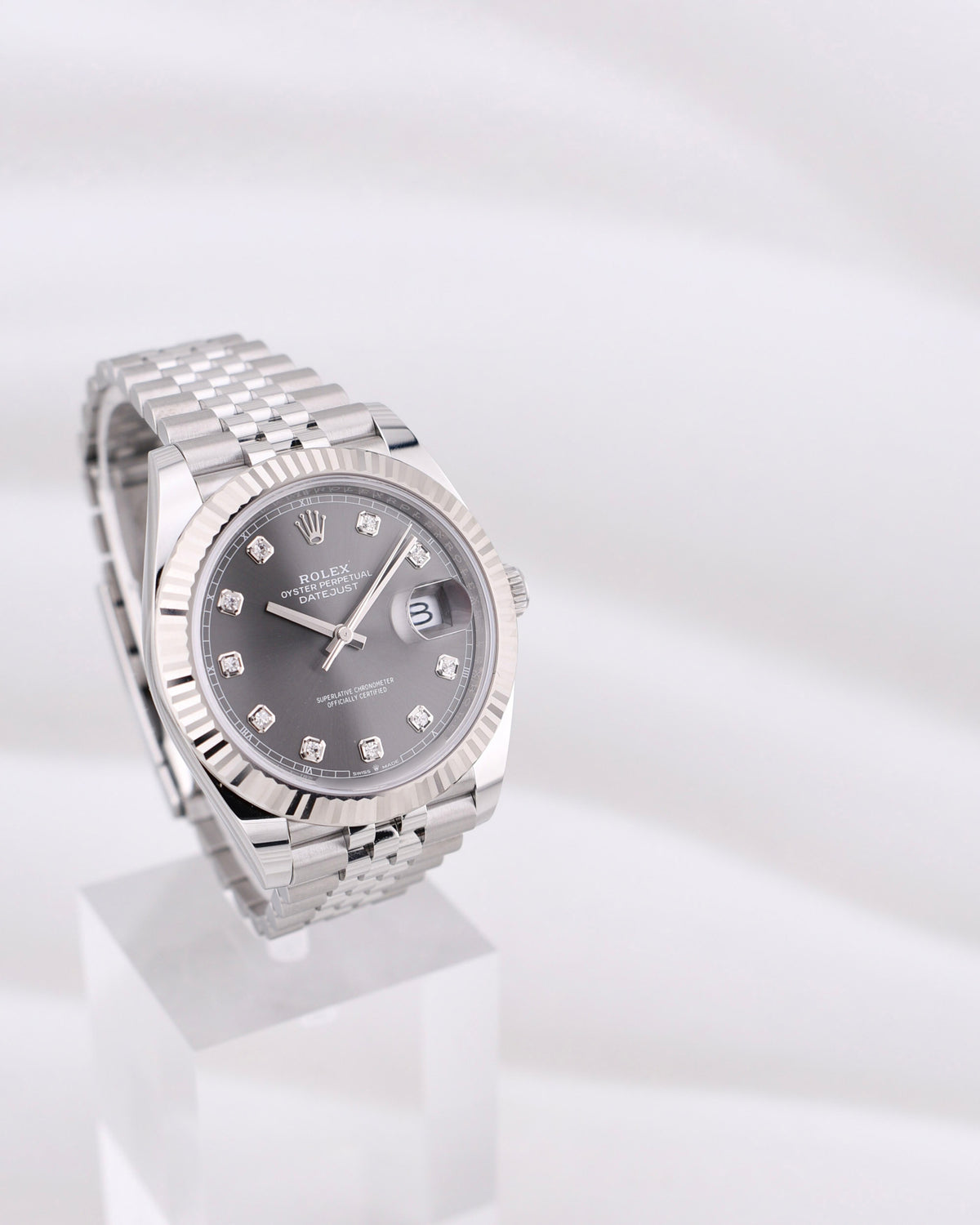 Rolex Datejust 41 Rhodium Diamond Dial 126334 2026