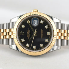 Rolex Datejust 41 Two Tone Black Diamond Dial 126333 2019