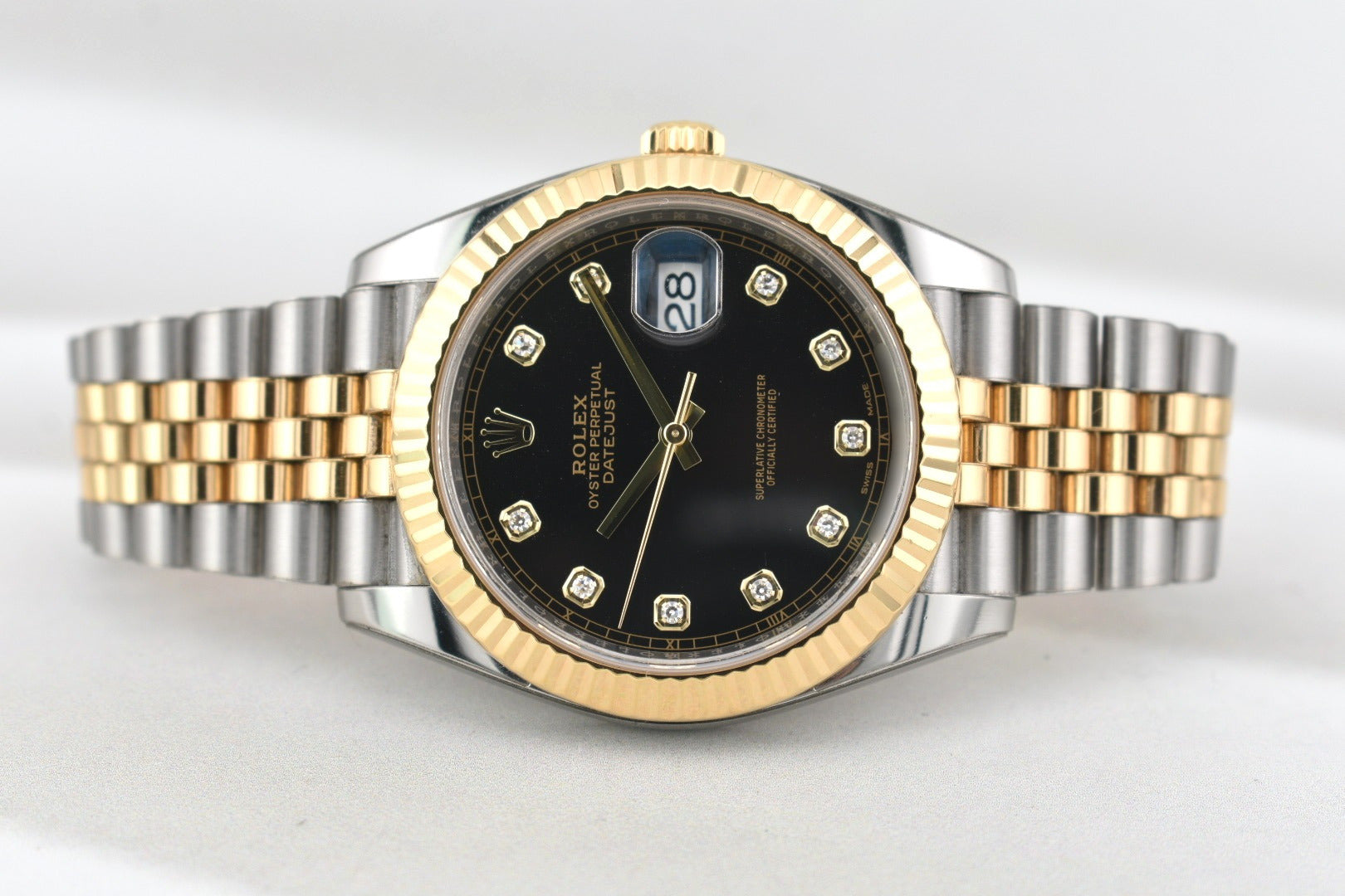 Rolex Datejust 41 Two Tone Black Diamond Dial 126333 2019