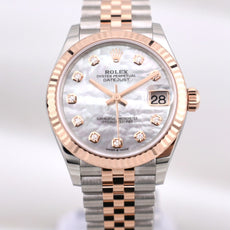 Rolex Datejust 31 Mother of Pearl Diamond Dial Two Tone Rose Gold 278271 2025