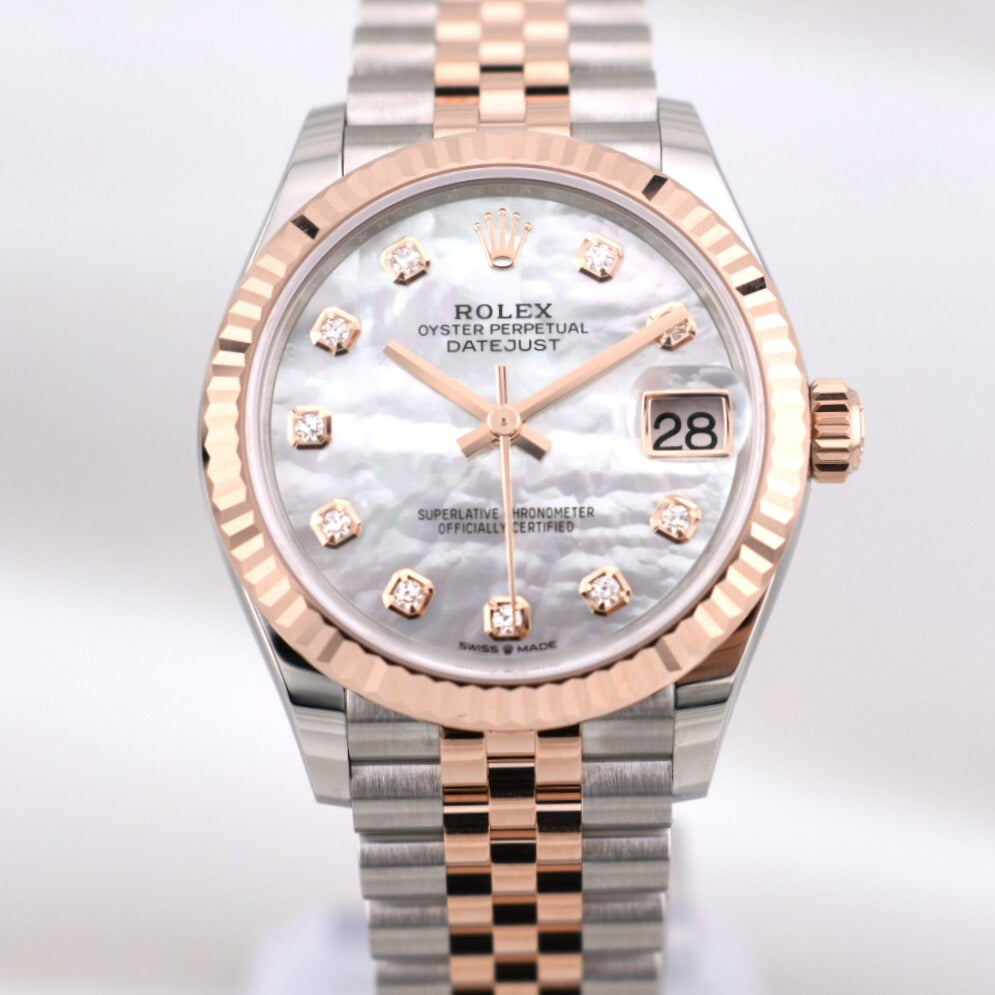 Rolex Datejust 31 Mother of Pearl Diamond Dial Two Tone Rose Gold 278271 2025