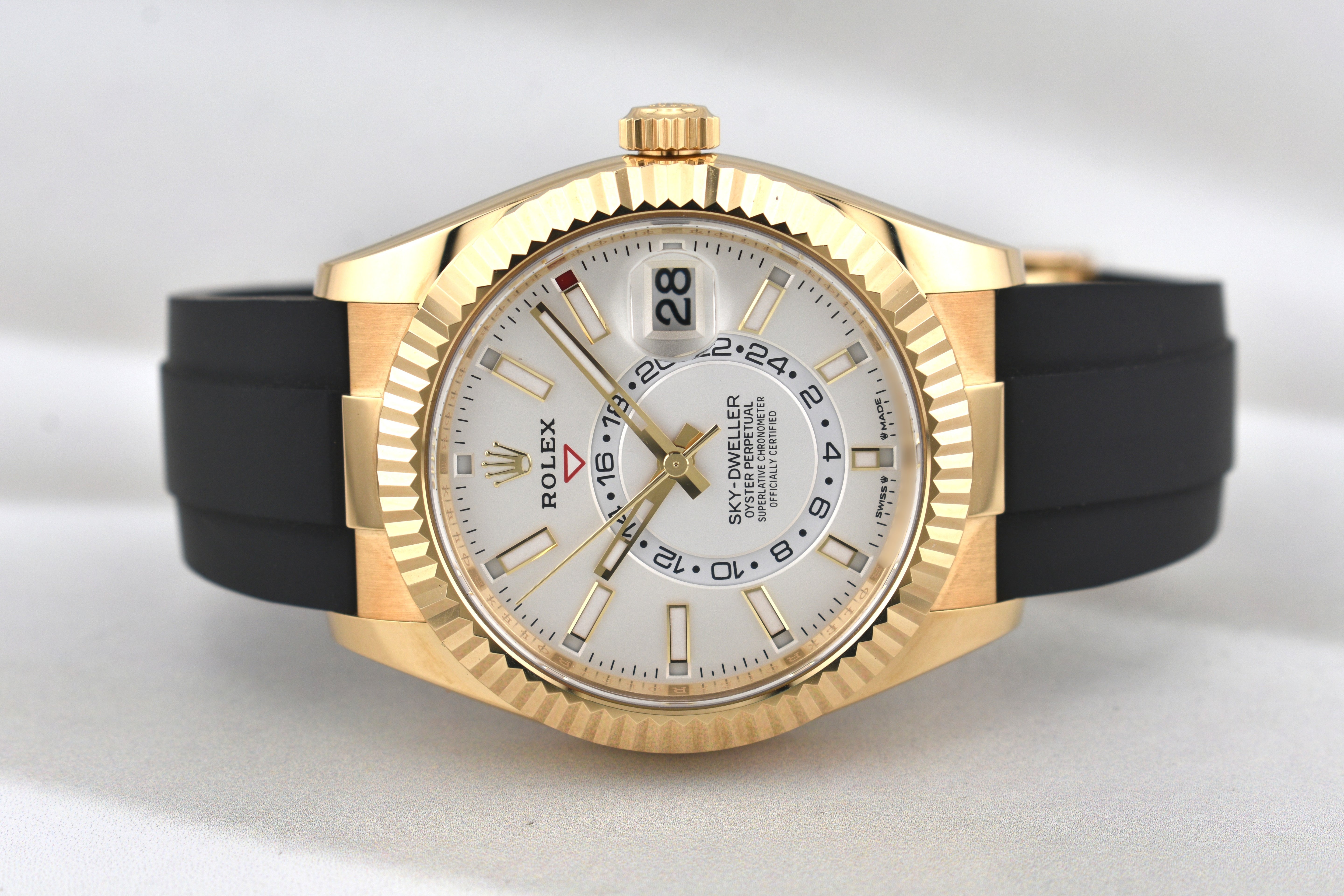 Rolex Sky Dweller Yellow Gold Oysterflex White Dial 336238 2024