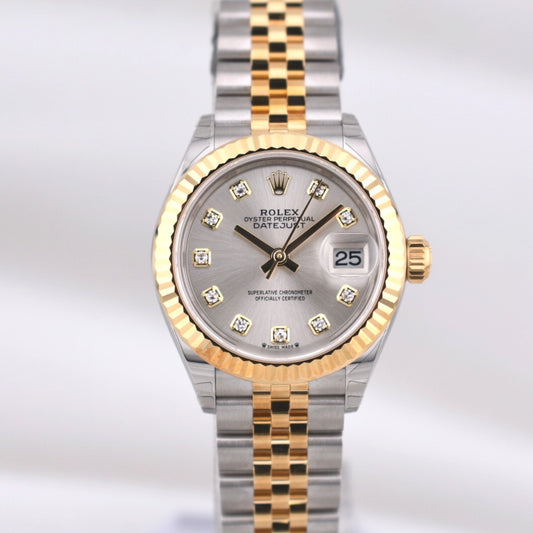 Rolex Lady Datejust 28 Two Tone Silver Diamond Dial 279173 2024