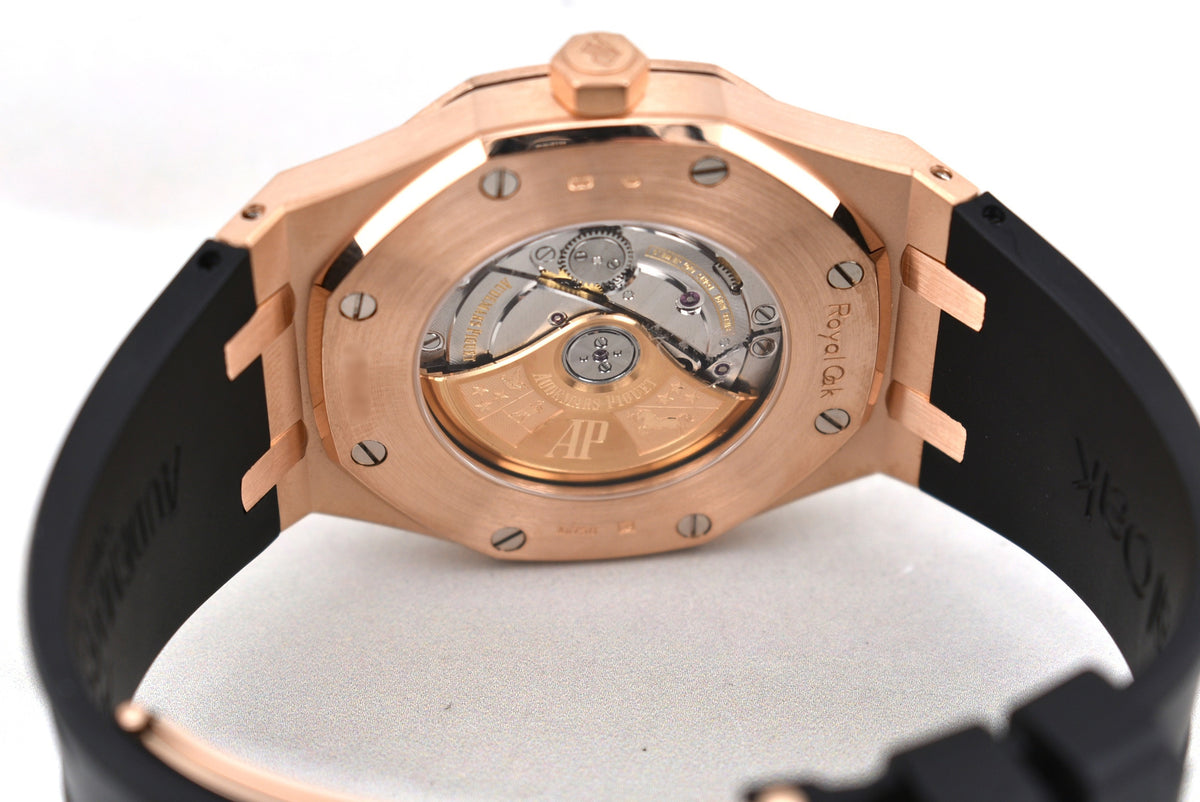 Audemars Piguet Royal Oak Rose Gold Black Dial 15400OR 2016