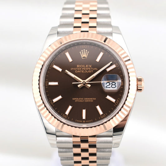 Rolex Datejust 41 Two Tone Chocolate Index Dial 126331 2025