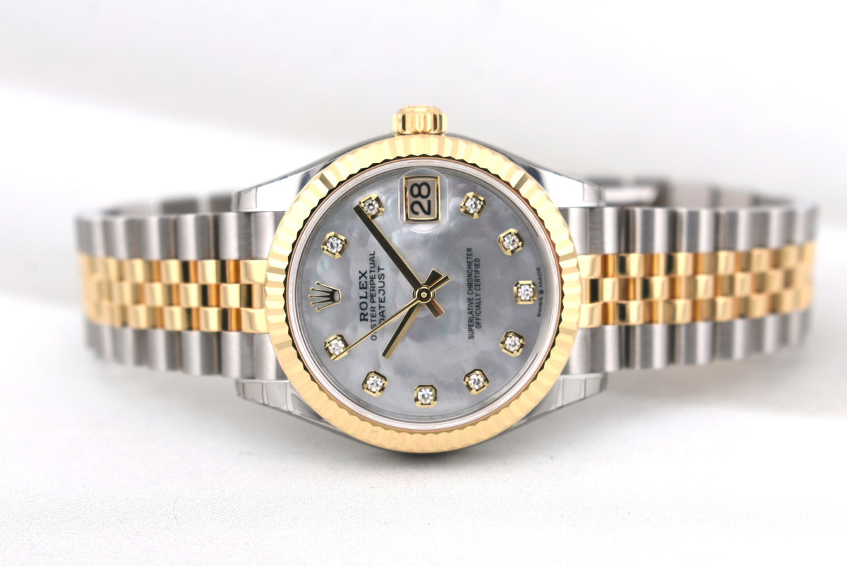 Rolex Datejust 31 Two Tone Yellow Gold Mother of Pearl Diamond Dial 278273 2026
