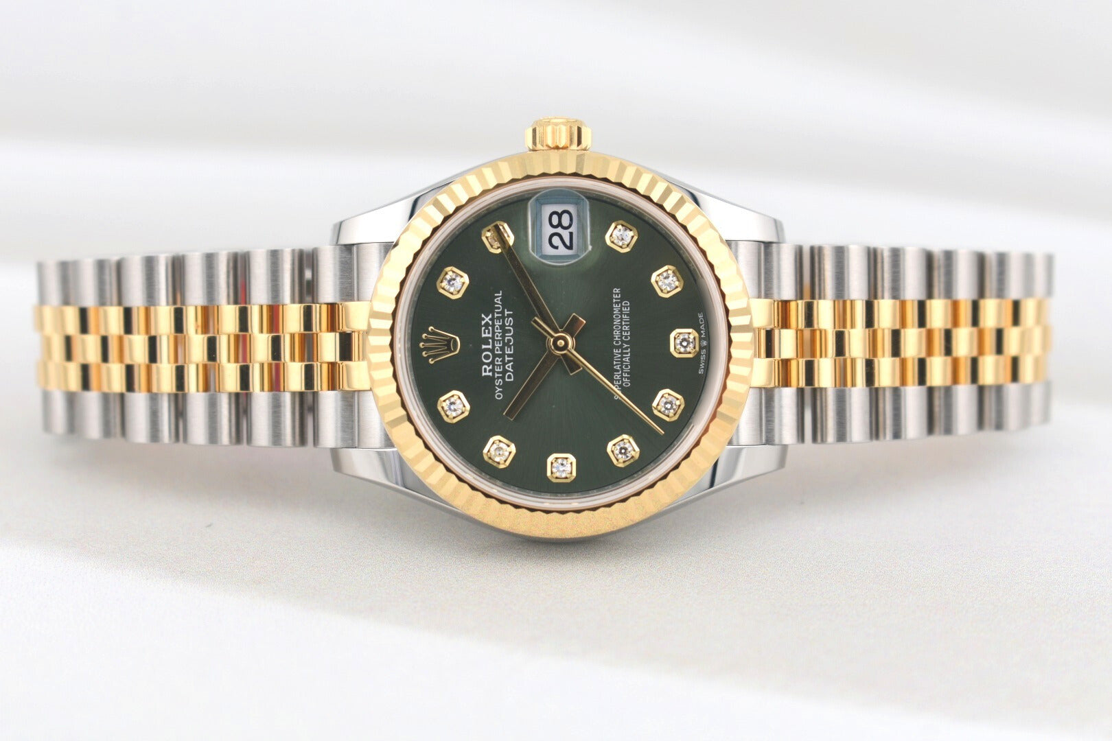 Rolex Datejust 31 Two Tone Olive Green Diamond Dial 278273 2025