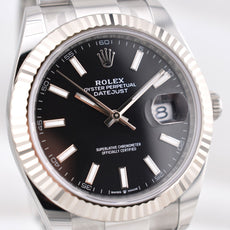 Rolex Datejust 41 Black Index Dial Oyster Band 126334 2026