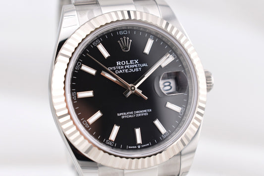 Rolex Datejust 41 Black Index Dial Oyster Band 126334 2026