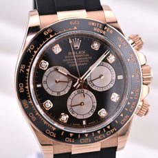 Rolex Cosmograph Daytona Everose Gold Oysterflex Black Diamond Dial 126515LN 2025
