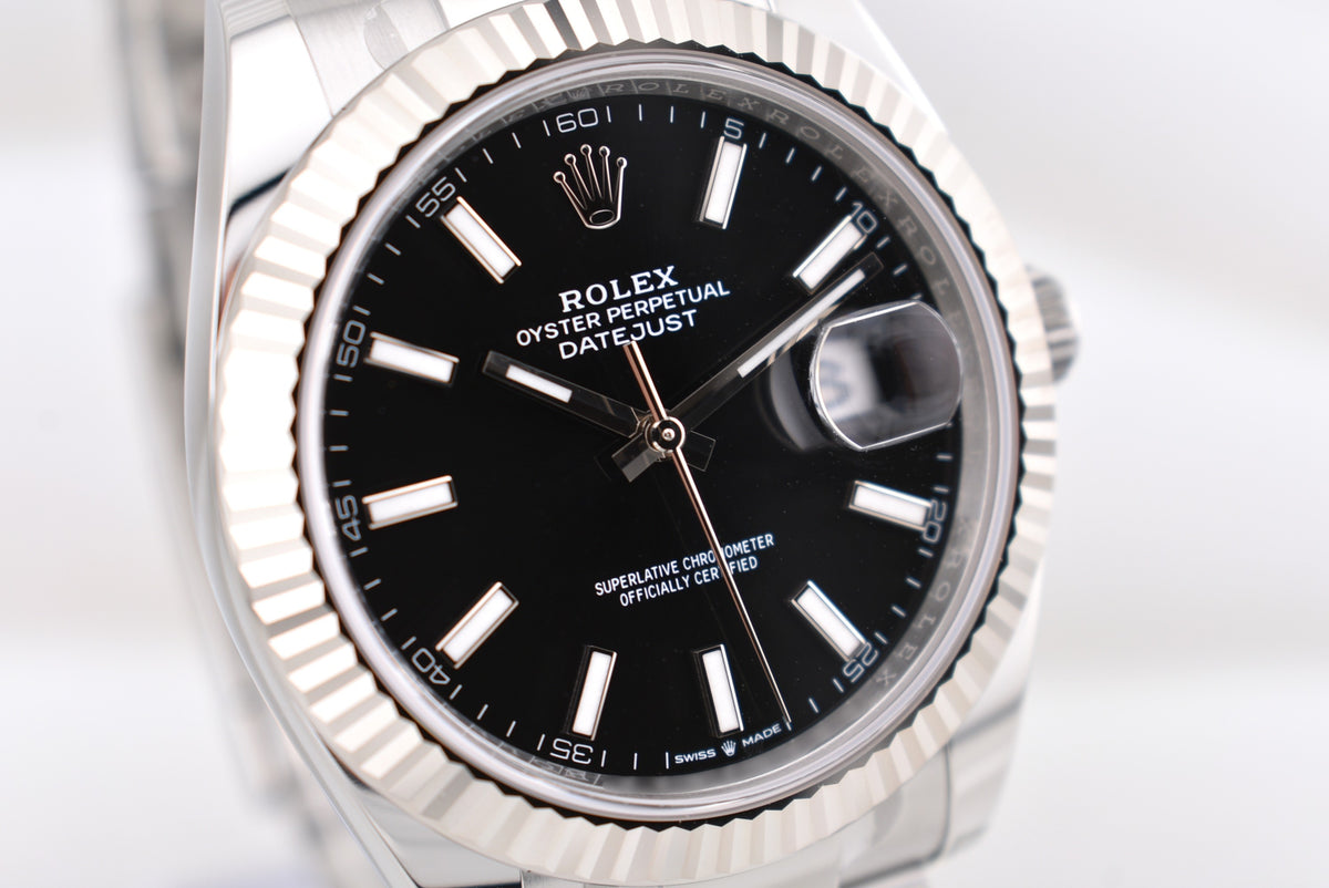 Rolex Datejust 41 Black Index Dial Oyster Band 126334 2026