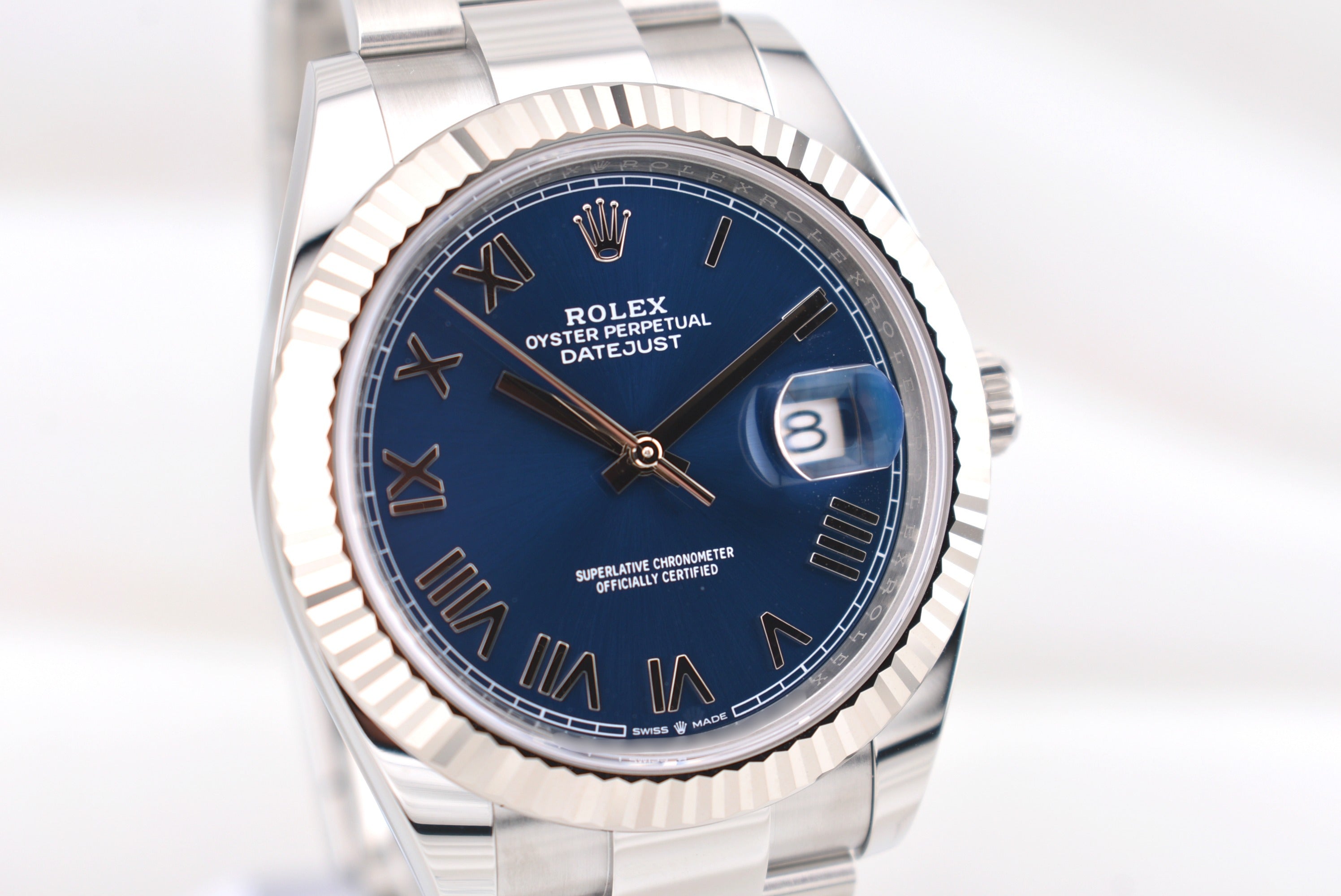 Rolex Datejust 41 Bright Blue Roman Oyster Band 126334 2026