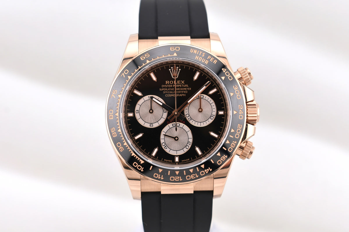 Rolex Cosmograph Daytona Rose Gold Oysterflex Black Dial 126515LN 2025