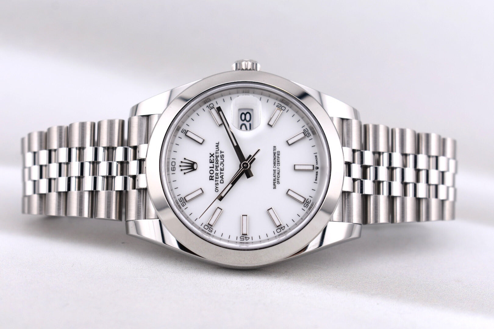 Rolex Datejust 41 White Index Dial 126300 2026