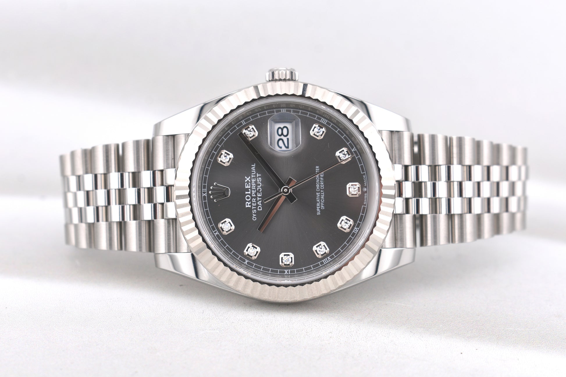 Rolex Datejust 41 Rhodium Diamond Dial 126334 2026